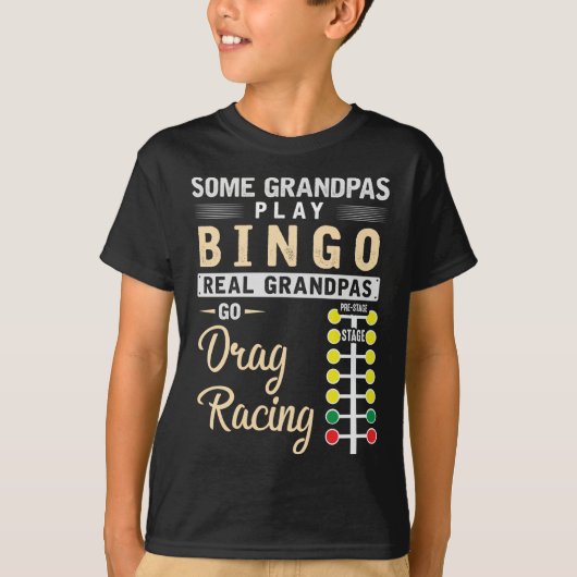 Sleep raceopa Mechanic Dragster Grandfather T-shirt (Voorkant)