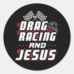 Sleep Racing en Jezus Ronde Sticker