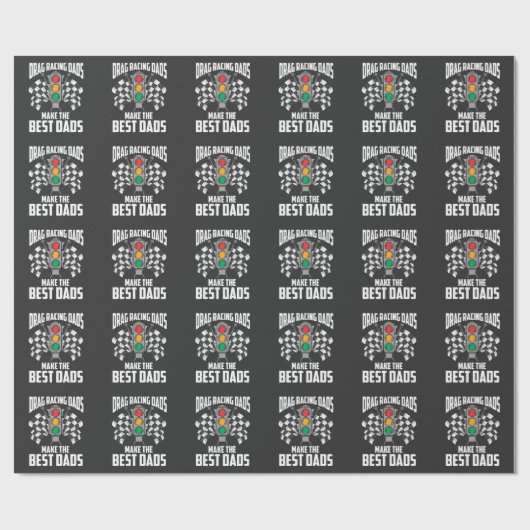 Sleep Racing Mechanic Pap Dragster Papa Racer Cadeaupapier (Vlak)