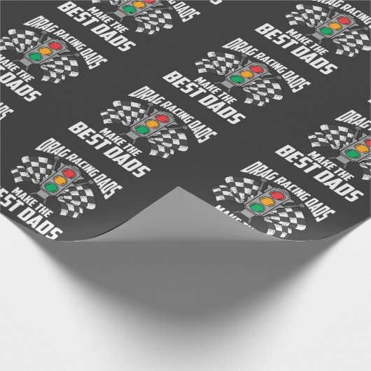 Sleep Racing Mechanic Pap Dragster Papa Racer Cadeaupapier (Hoek)