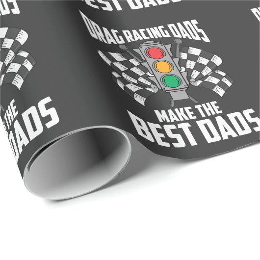 Sleep Racing Mechanic Pap Dragster Papa Racer Cadeaupapier (Rol Hoek)