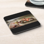 Sleep Racing onderzetters. Een set van zes. Bier Onderzetter (Linkerzijde)