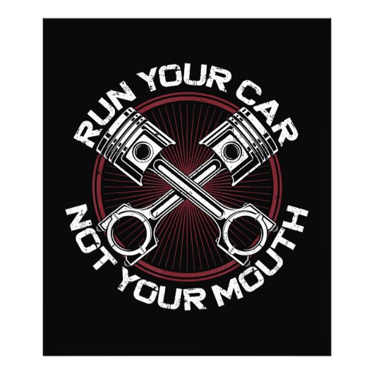 Sleep Racing Race Car  Run uw auto niet uw Foto Afdruk (Voorkant)