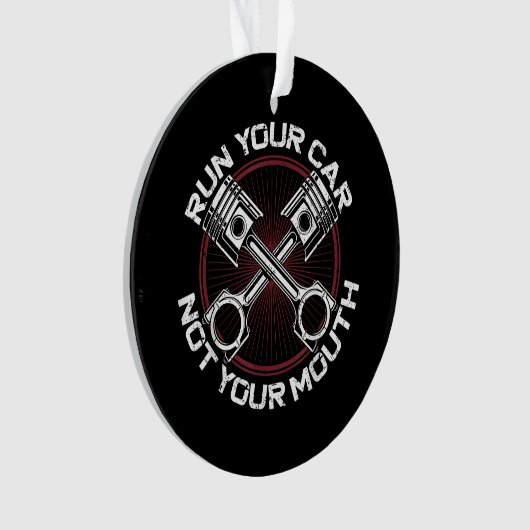 Sleep Racing Race Car Run uw auto niet uw Ornament (voorkant)