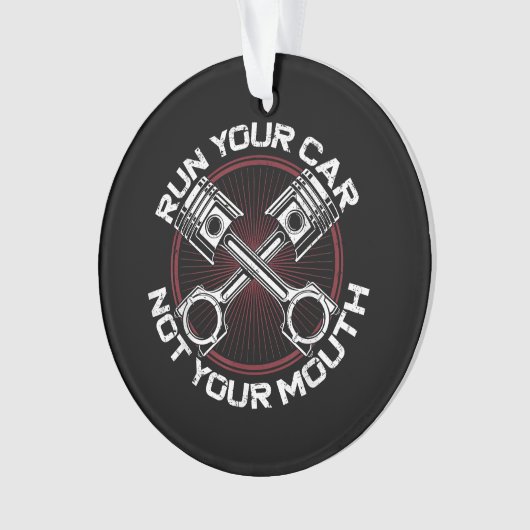 Sleep Racing Race Car  Run uw auto niet uw Ornament (voorkant)
