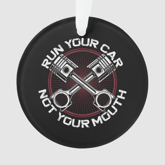 Sleep Racing Race Car  Run uw auto niet uw Ornament (voorkant)