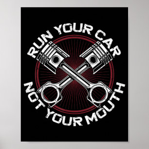 Sleep Racing Race Car  Run uw auto niet uw Poster