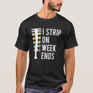 Sleep rackprijsopgave voor rackautorijders t-shirt
