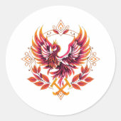 SLEEP TOKEN Phoenix Embleem Ronde Sticker (Voorkant)