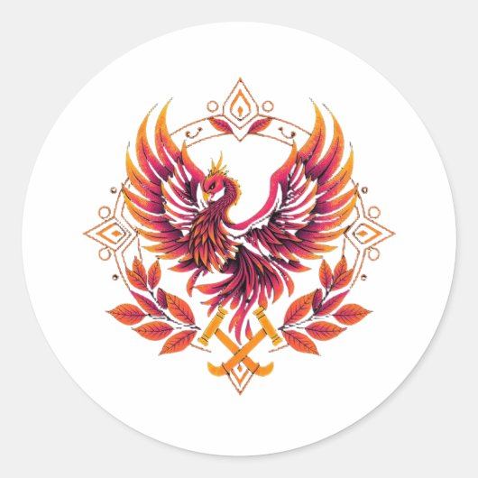 SLEEP TOKEN Phoenix Embleem Ronde Sticker (Voorkant)