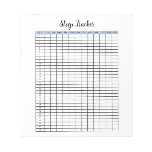Sleep Tracker Planner Notitieblok (Voorkant)