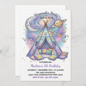 Sleep Under Cute Boho Sleepover Birthday Party Kaart (Voorkant / Achterkant)