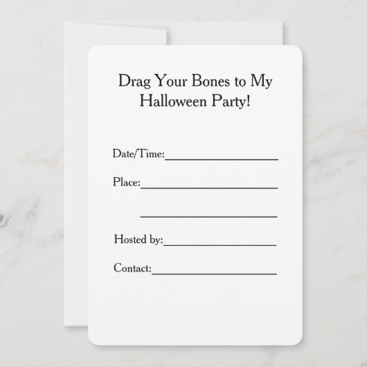 Sleep Uw Botten, Uitnodiging van de Partij van de  (Achterkant)