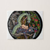 SLEEP UW DRAGONS, middeleeuwse kunst, Jordaanse Pe Legpuzzel (Horizontaal)