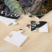 SLEEP UW DRAGONS, middeleeuwse kunst, Jordaanse Pe Legpuzzel (Zijkant)