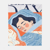 Sleepachtige dag fleece deken (Voorkant)
