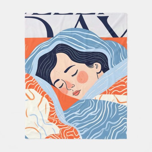 Sleepachtige dag fleece deken (Voorkant)