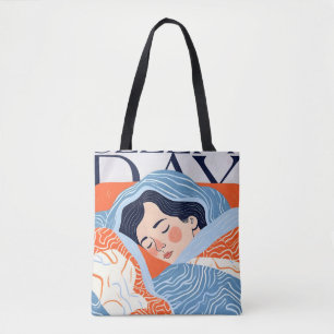 Sleepachtige dag tote bag