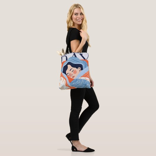 Sleepachtige dag tote bag (Op model)