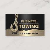 Sleepbedrijf Gouden Sleephaak Modern Zwart Visitekaartje (Voorkant)