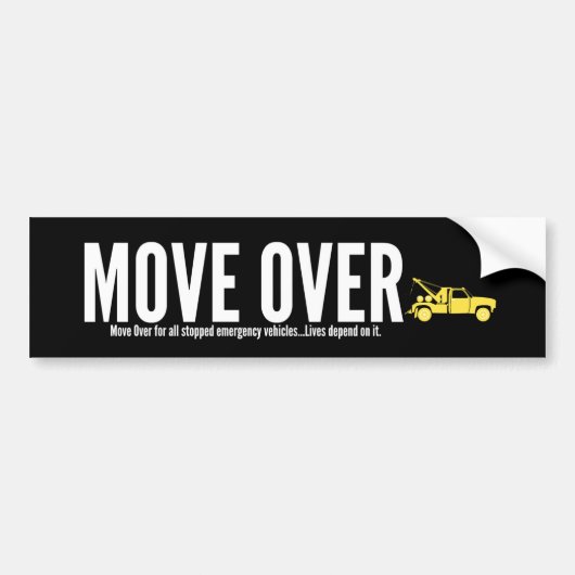 Sleepbeweging over Bumpersticker (Voorkant)