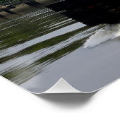 Sleepboot aan het werk bij de rivier perfect poster (Hoek)