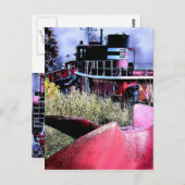 Sleepboot begraafplaats briefkaart (Voorkant / Achterkant)