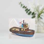 Sleepboot Briefkaart (Staand voorkant)