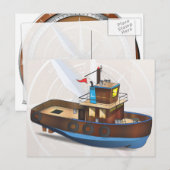Sleepboot Briefkaart (Voorkant / Achterkant)