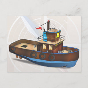Sleepboot Briefkaart