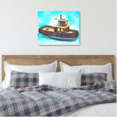 Sleepboot Canvas Afdruk (Insitu (Slaapkamer))