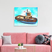 Sleepboot Canvas Afdruk (Insitu (Woonkamer))