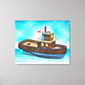 Sleepboot Canvas Afdruk (Voorkant)