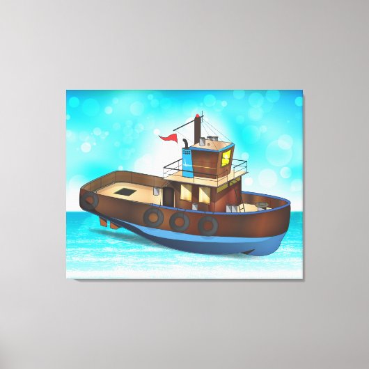 Sleepboot Canvas Afdruk (Voorkant)