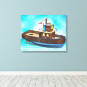 Sleepboot Canvas Afdruk (Insitu (Houten vloer))