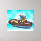 Sleepboot Canvas Afdruk (Voorkant)