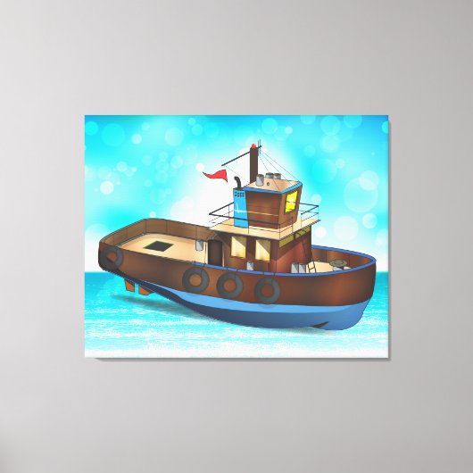 Sleepboot Canvas Afdruk (Voorkant)
