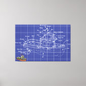Sleepboot Canvas Afdruk (Voorkant)