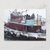 sleepboot feestdagenkaart (Voorkant)