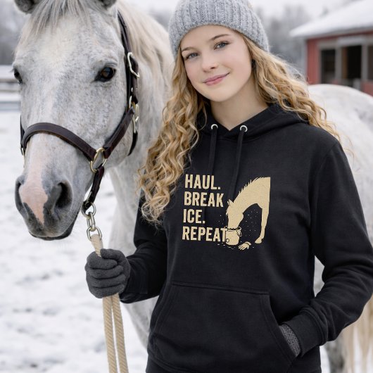 Sleepboot. IJs breken. Herhalen. Paarden Hoodie