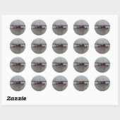 Sleepboot in de Mist Ronde Sticker (Vel)