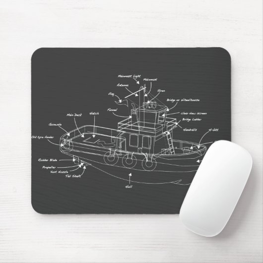Sleepboot Muismat (Met muis)