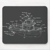 Sleepboot Muismat (Voorkant)