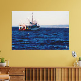 Sleepboot op Mutiny Bay #3 Canvas Afdruk