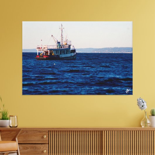 Sleepboot op Mutiny Bay #3 Canvas Afdruk (Insitu (Woonkamer))