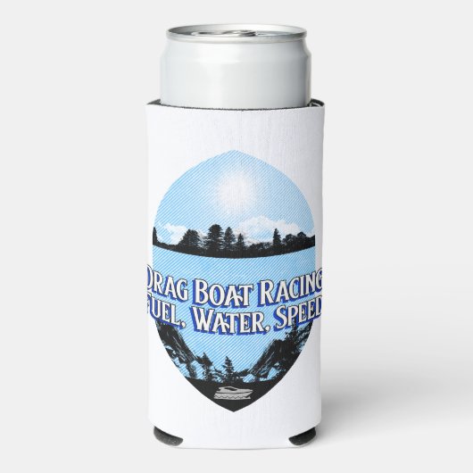 Sleepboot Racing Brandstof, Water, Speed Boating Seltzer Blikjeskoeler (Seltzer Achterkant)