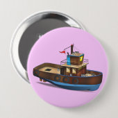 Sleepboot Ronde Button 4,0 Cm (Voorkant /achterkant)