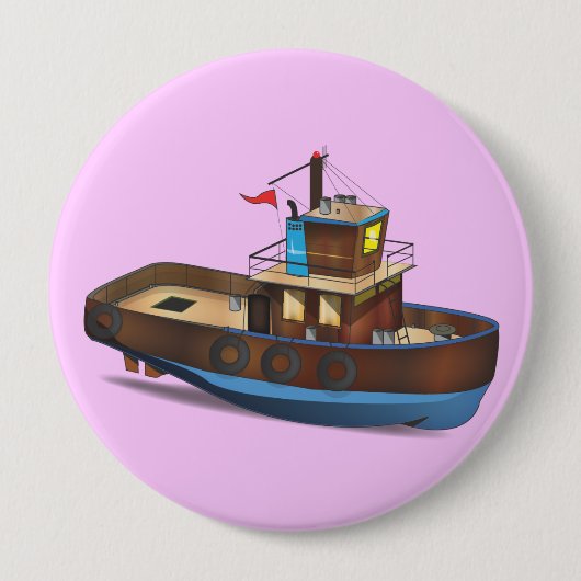 Sleepboot Ronde Button 4,0 Cm (Voorkant)