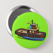 Sleepboot Ronde Button 4,0 Cm (Voorkant /achterkant)
