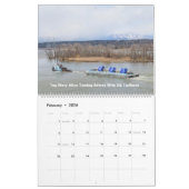 Sleepboten aan de Hudson rivier met unieke trektoc Kalender (Feb 2026)